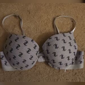 Juicy Couture Gray Monogram Bra